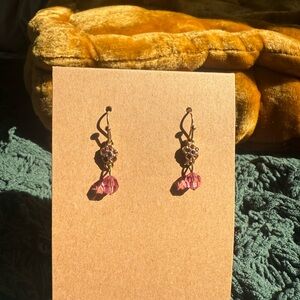 Swarovski Pink Crystal Dangle Earrings